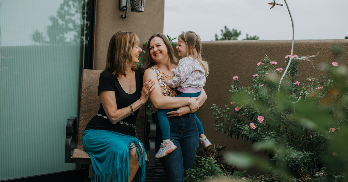 Kathy with her Daughter Katie and Granddaughter Maya
